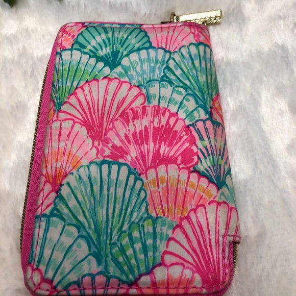 Lilly Pulitzer Wallet Wristlet Shell Pattern Pink - Picture 3 of 8